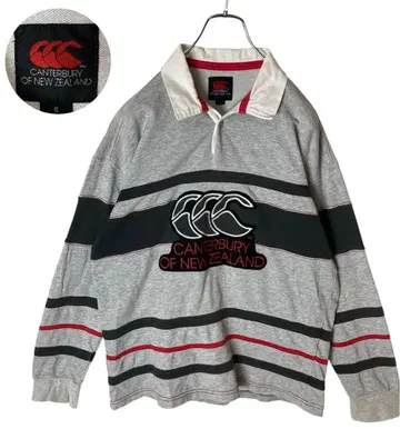 캔터베리 오브 뉴질랜드 빅 로고 x 멀티 보더 라거 피케 셔츠