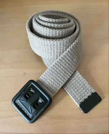 프랑스군 오픈 버클 밀리터리 캔버스 가챠 벨트 미사용급 USED