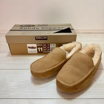 KARKLAND 스웨이드 슬리퍼 그레이 27cm 남성용 무스탕