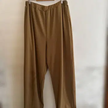 프레임워크 베이지 와이드 팬츠 허리밴딩