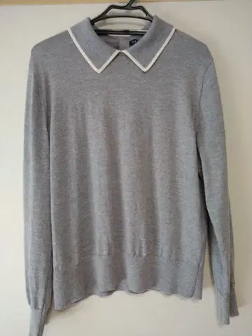 그레이 폴로 칼라 스웨터 긴팔