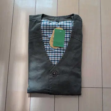 올리브색 V넥 베스트 7호