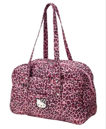 아베일 키티 갸루 보스턴 백 핑크 레오파드 무늬
