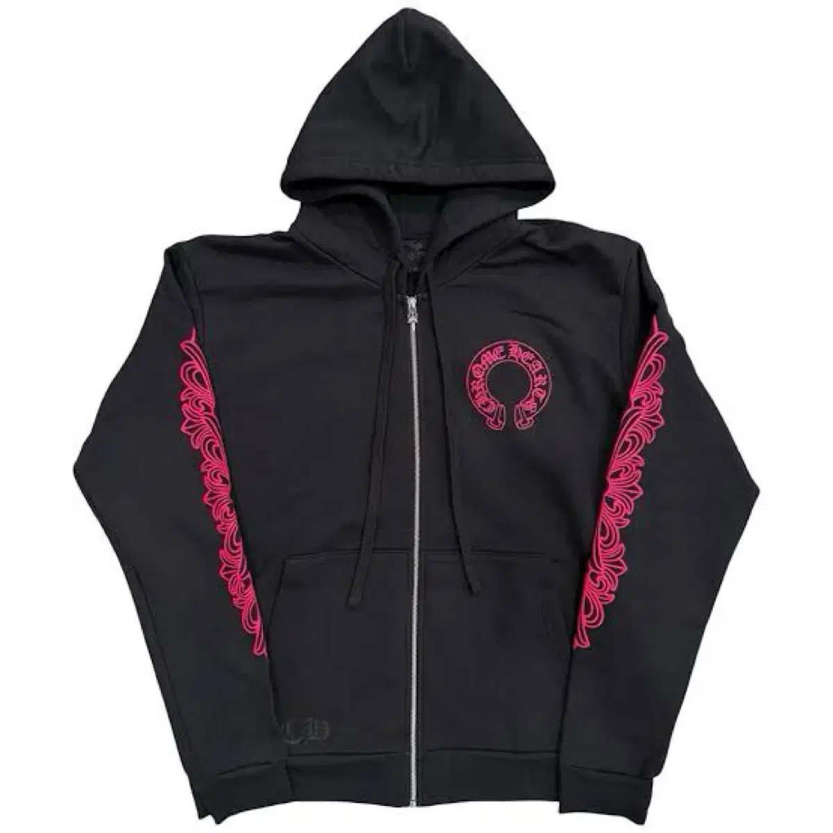 S / Chrome Hearts Paper Jam Leather Patch Hoodie Zip-Up | Bunjang