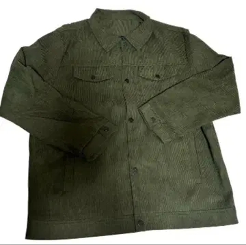 새상품 올리브 그린 코듀로이 밀리터리 자켓