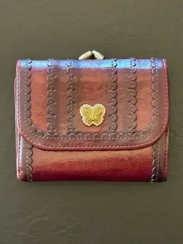 [ 새상품급 ] Anna Sui 가죽 3단 폴더형 지갑