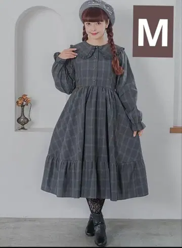 [택 포함 새상품] 시마무라 아오키 미사코 체크 원피스