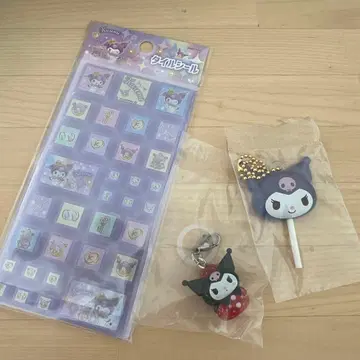 쿠로미 3세트 타일 씰 캔디 참 딸기 메지루시