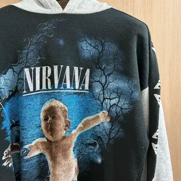 NIRVANA 네버마인드 올 패턴 후드티 XL 90s