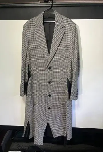 sulvam 살바움 체크 무늬 체스터 코트 S