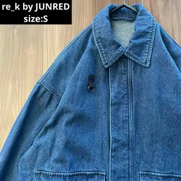 re_k by JUNRED 데님 헌팅 자켓 오버 사이즈 다크 네이비