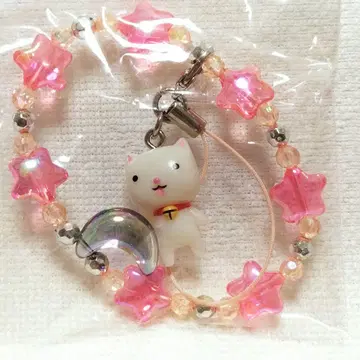 레어 보름달을 찾아서 택트 비즈 스트랩 리본 부록 당시 물품 레트로