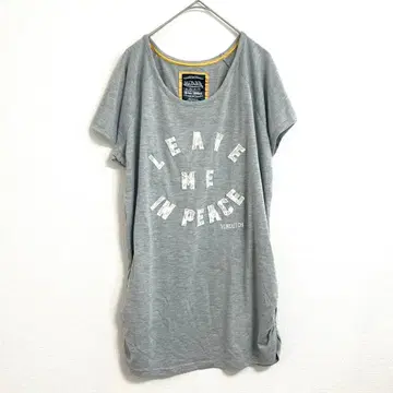 Von Dutch 헤이세이 갸루 그레이 영문 레이스 자수 로고 T셔츠 M