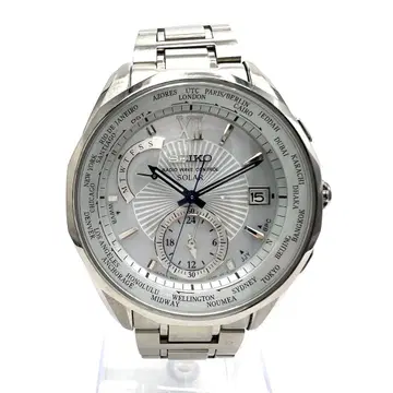 [가동] 새상품급 세이코 월드 타임 전파 솔라 8B54-0AS0 티타늄