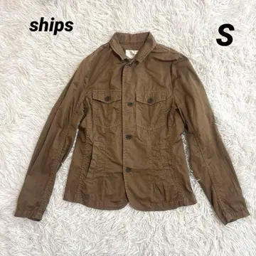 [ ships ] 면 100% 쇼트 기장 밀리터리 자켓 브라운 봄