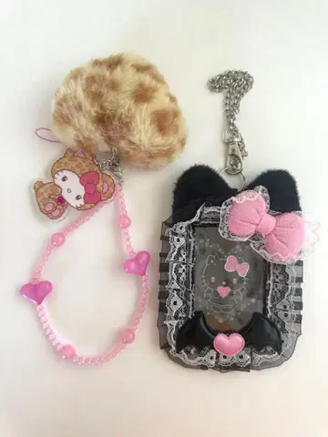 헬로키티 산리오 공식 아크릴 키링 스트랩 트레이딩 카드 케이스 세트