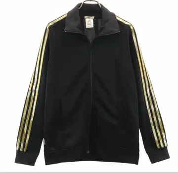 [ 인기 배색 ] adidas 트랙 자켓 L 블랙 자수 로고 3 라인
