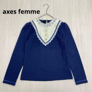 axes femme 엑시즈팜 프릴 레이스 칼라 티셔츠 M