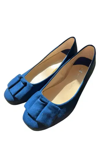 새상품급 WA ORiental TRaffic 리본 펌프스 네이비 22cm