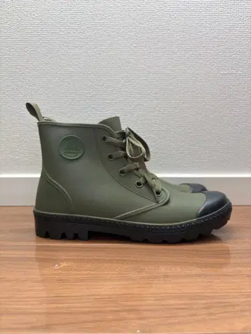 올리브 그린 하이컷 레인부츠 레인슈즈 25.5cm