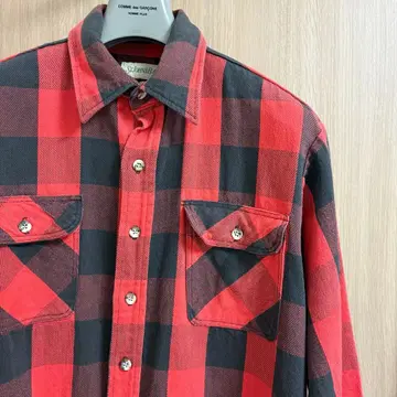 80s ST JOHN'S BAY 플란넬 셔츠 USA제 XL 빨검