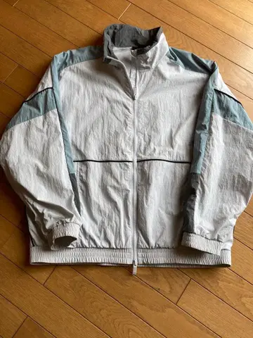 adidas 풀 지퍼 자켓 그레이/블루