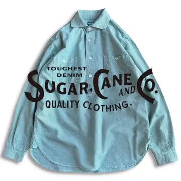 새상품급 SUGAR CANE 슈가케인 워크 셔츠 그린 M 코튼