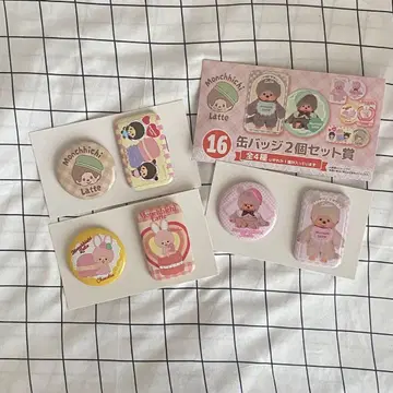 Monchhichi 제일복권 캔뱃지 3세트