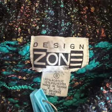 DESIGN ZONE 꽃 패턴 니트 스웨터 S 사이즈 90s