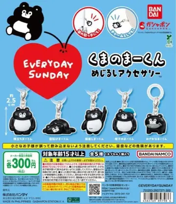 전 5종 컴프 곰돌이 마군 메지루시 액세서리