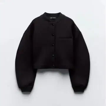 ZARA 스쿠버 패브릭 이펙트 봄버 자켓