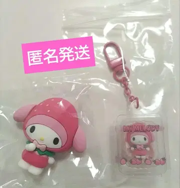 산리오 후르츠 디자인 키링 마그넷 마이멜로디 진한 핑크