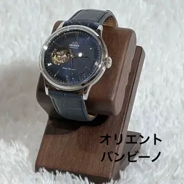 [ 새상품급 ] 오리엔트 반비노 자동 와인딩 오픈 하트 네이비