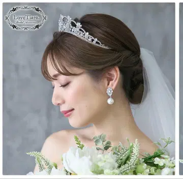 러브 티아라 펄 귀걸이