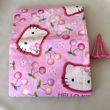 레트로 돗자리 헬로키티 핑크 디자인 빅 아이템 체리