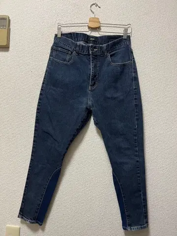 그램 폴리 데님 /M 스트레치 밑단 리브 스키니 사루엘 glamb