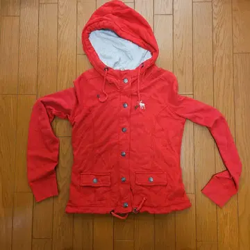 아바크롬비&피치 레드 후드 부착 후드티