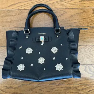 Samantha Vega 사만사베가 비쥬 프릴 핸드백 블랙