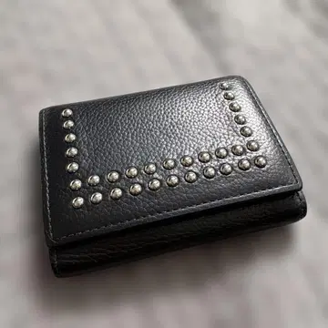 J&M DAVIDSON 블랙 가죽 3단 폴더형 지갑