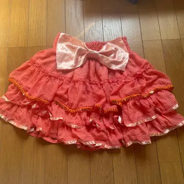 LIZLISA 리즈리사 미니 스커트 오렌지 컬러