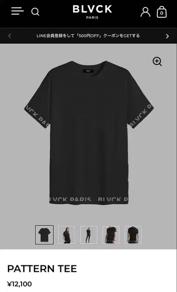 BLVCK PARIS 반팔 T셔츠 M 사이즈 블랙