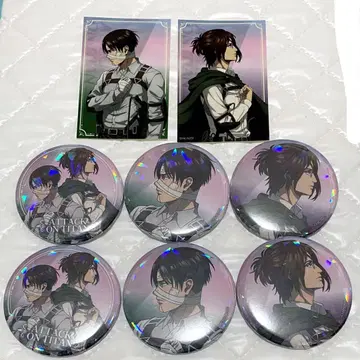 진격의 거인 리바이 한지 EMOTIONAL WIND 캔뱃지 스티커