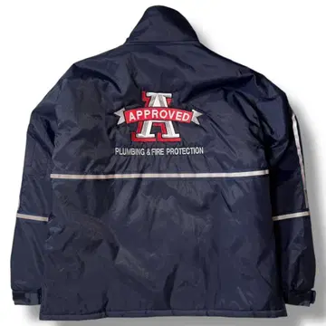 90s 미국 기업 나일론 워크 자켓 백 로고 리플렉터