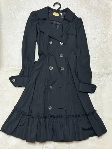 Victorian maiden 블랙 트렌치코트