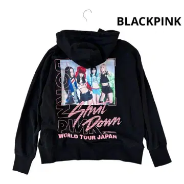BLACKPINK 월드 투어 일본 한정판 블랙 핑크 후드 맨투맨