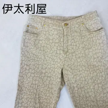 이타리야 팬츠 레오파드 무늬 베이지 9호 M 상당 0207-A
