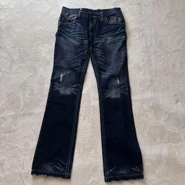 [ L 사이즈 ] semantic design 데님 청바지 데미지 가공