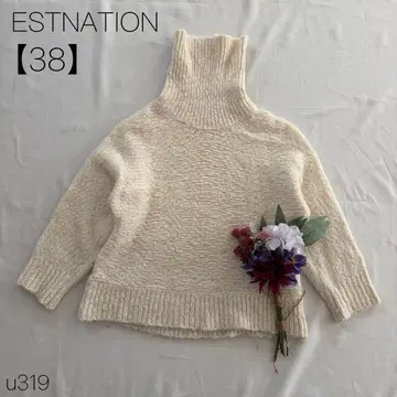 에스트네이션 알파카 혼방 터틀넥 두꺼운 원단 아이보리 [ 38 ] M
