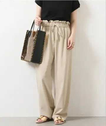 JOURNAL STANDARD 폴리에스테르 카나파 개더 팬츠