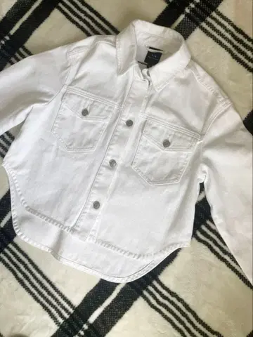ARMANI EXCHANGE 여성용 화이트 데님 자켓 XS